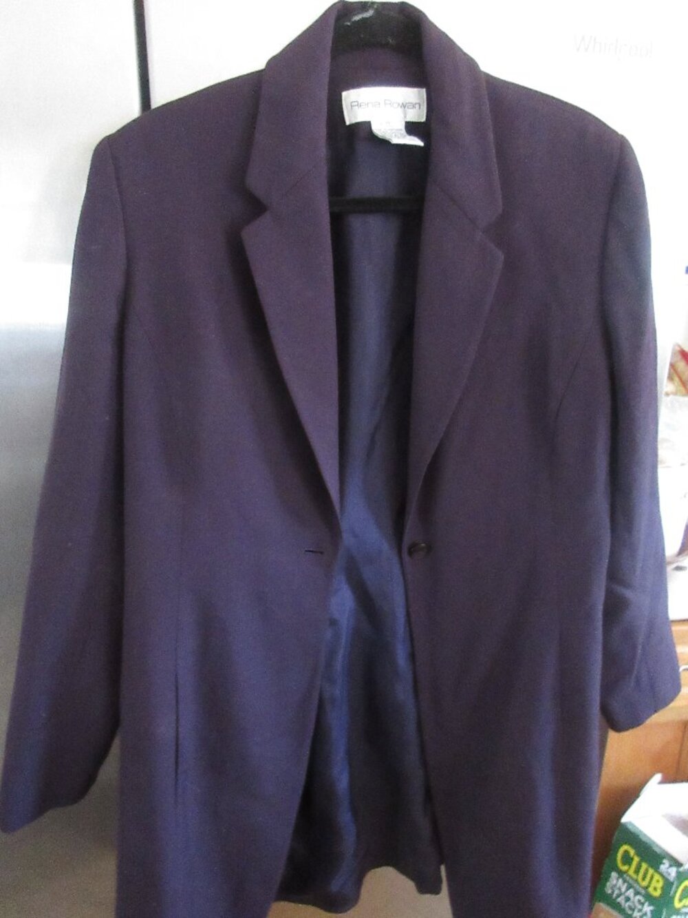 vintage rena rowan classic long lined blazer raisin m 12 worsted wool